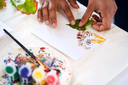 Peinture et Empreintes végétales