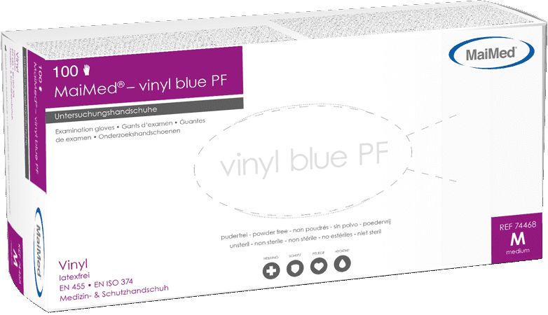 Vinylhandschuhe vinyl blue PF