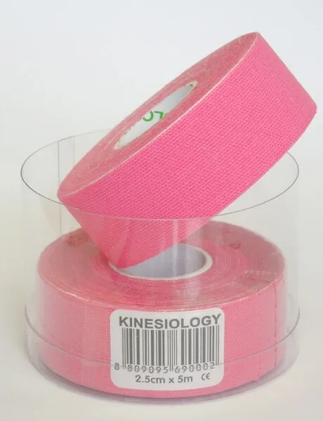 Nasara Kinesio Tape - 2.5 cm, 5 m, pink