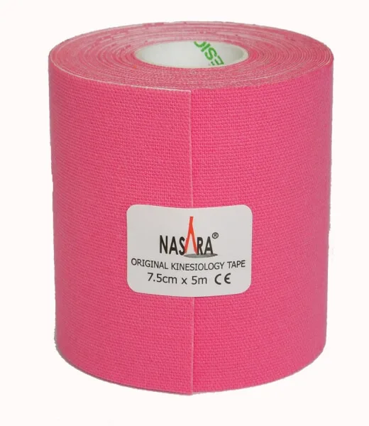 Nasara Kinesio Tape - 7.5 cm, 5 m, pink