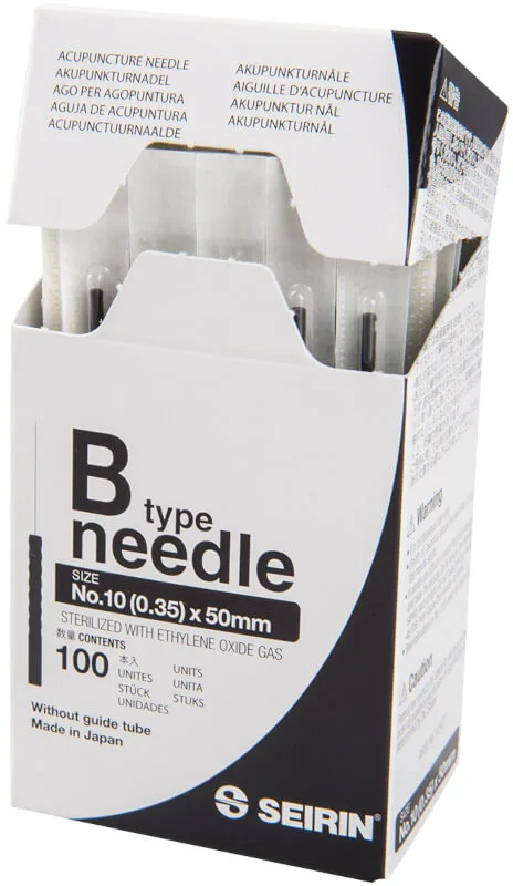 Seirin Akupunkturnadel B-Typ - ohne Führungsrohr, 0.35, 50 mm
