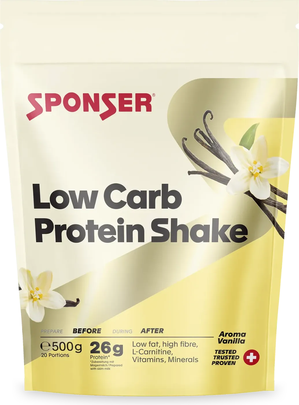 Sponser Low Carb Protein Shake - Vanille