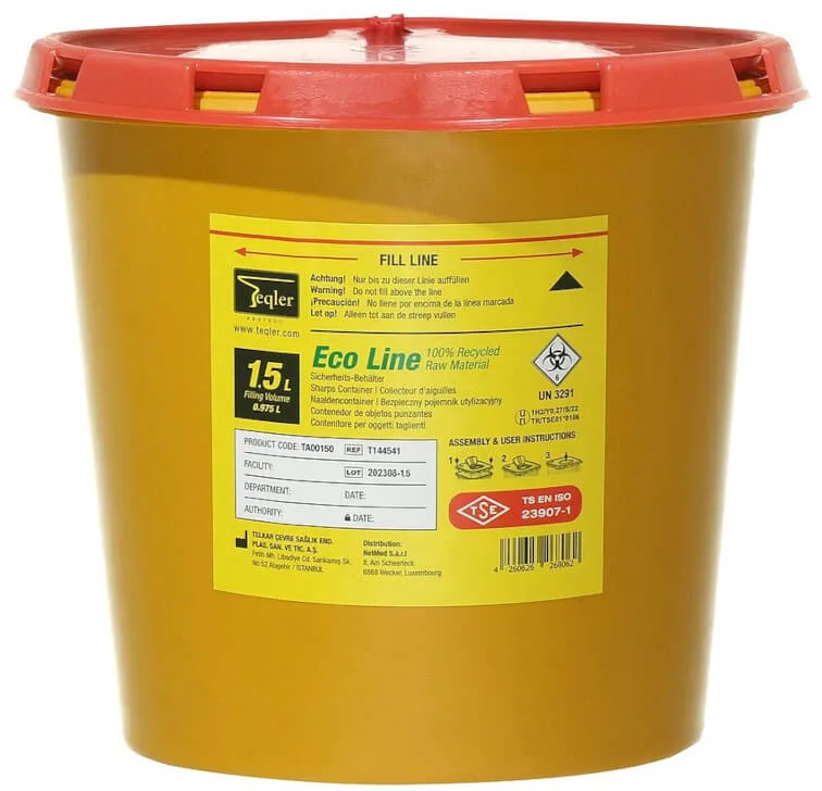 Teqler Eco Line Kanülenabwurfbehälter - 1.5 Liter