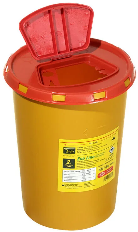 Teqler Eco Line Kanülenabwurfbehälter - 2 Liter