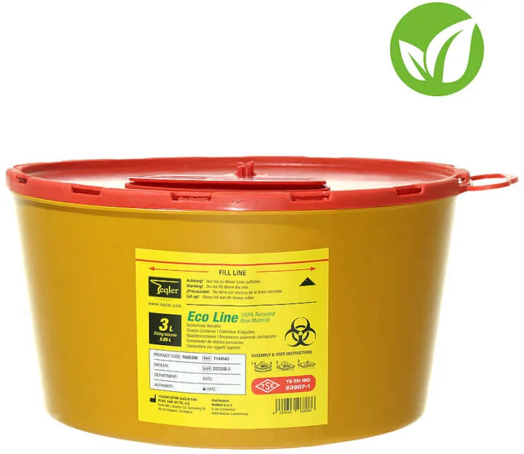 Teqler Eco Line Kanülenabwurfbehälter - 3 Liter