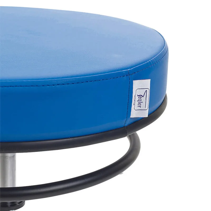 Teqler Rollhocker mit Ringauslöser - blau