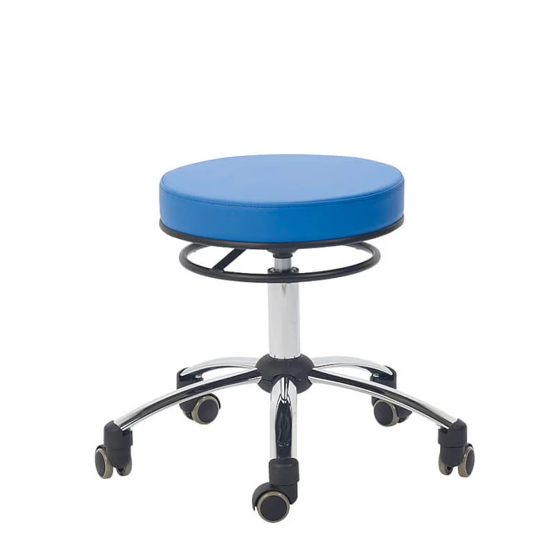 Teqler Rollhocker mit Ringauslöser - blau