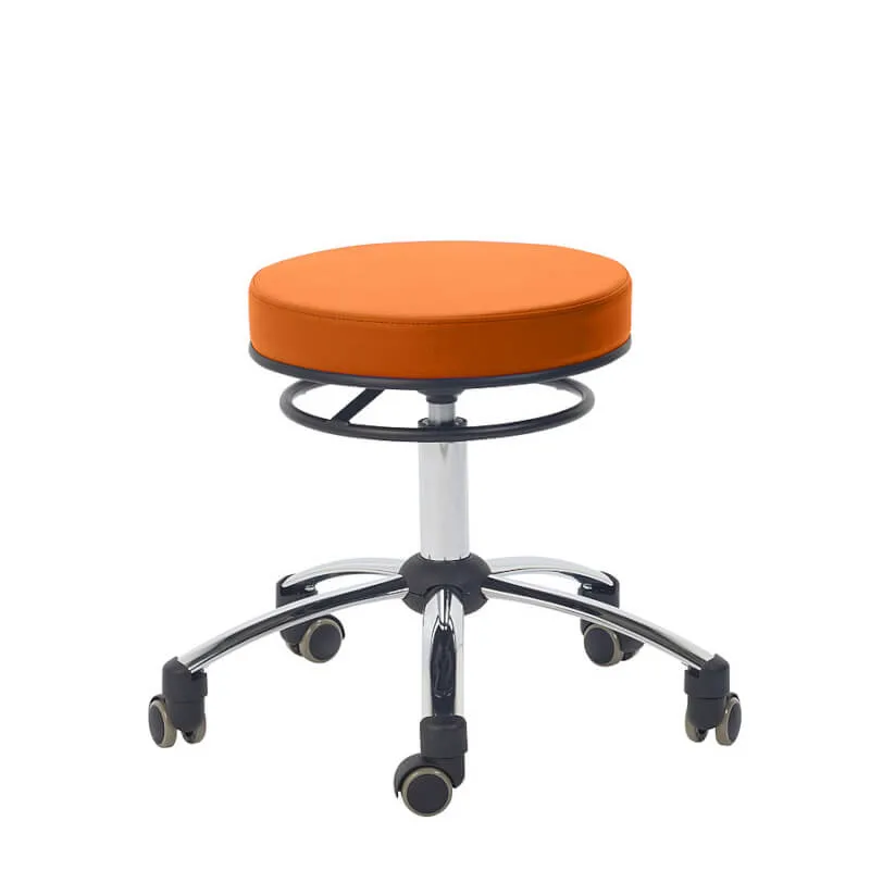 Teqler Rollhocker mit Ringauslöser - orange