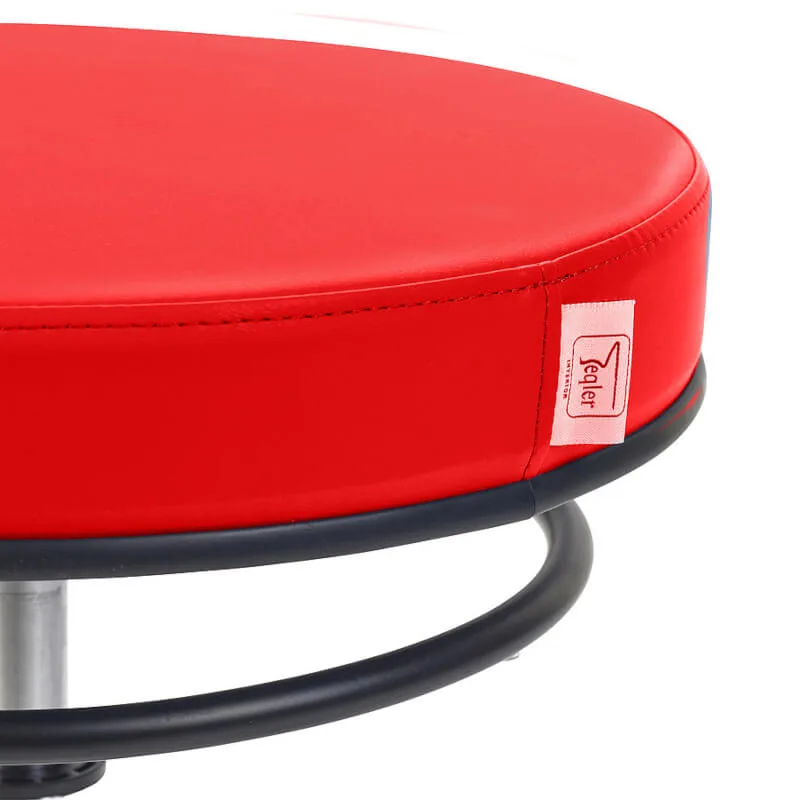 Teqler Rollhocker mit Ringauslöser - rot
